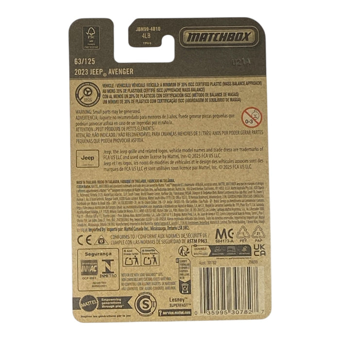 Matchbox Jeep Avenger - 2025 Matchbox Series 63/125 - for just $1.79! 