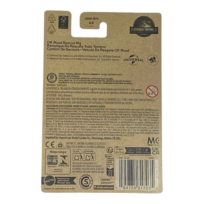 Matchbox Off-Road Rescue Rig - Jurassic World Rebirth Collection - for just $3.25! 