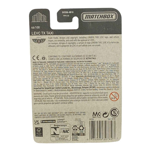 Matchbox Levc TX Taxi - Matchbox Series 46/100 - for just $1.79! 