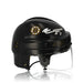Matthew Poitras & Johnny Beecher Boston Bruins Autographed NHL Hockey Bauer Black Mini-Helmet - for just $179.99! 
