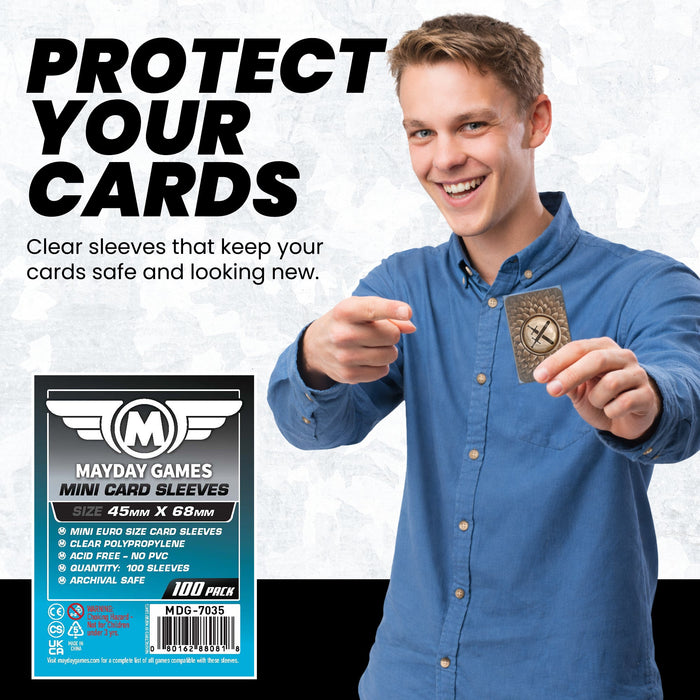 Mini Euro Card Sleeves (45x68mm) Standard 7035 or Premium 7080 - for just $2! 
