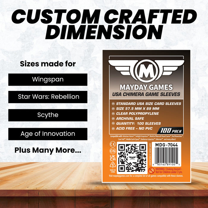 Standard USA Chimera Card Sleeves (57.5x89mm) Standard 7044 or Premium 7078 - for just $2.75! 