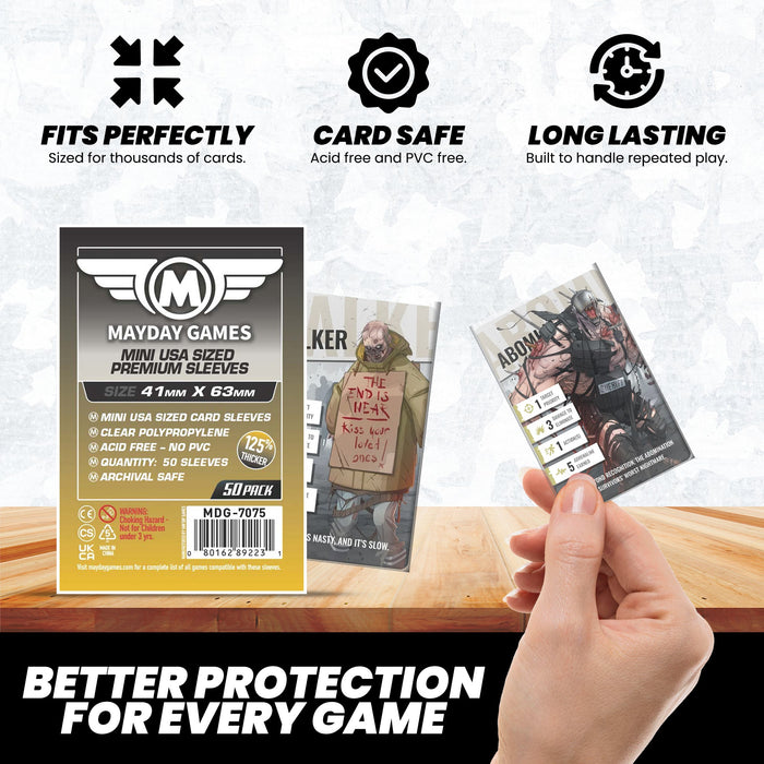 Mini USA Card Sleeves (41x63mm) Standard 7039 or Premium 7075 - for just $2! 