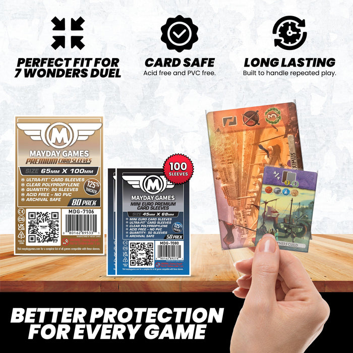 "7 Wonders: Duel" Compatible Card Sleeve Bundle - for just $6! 