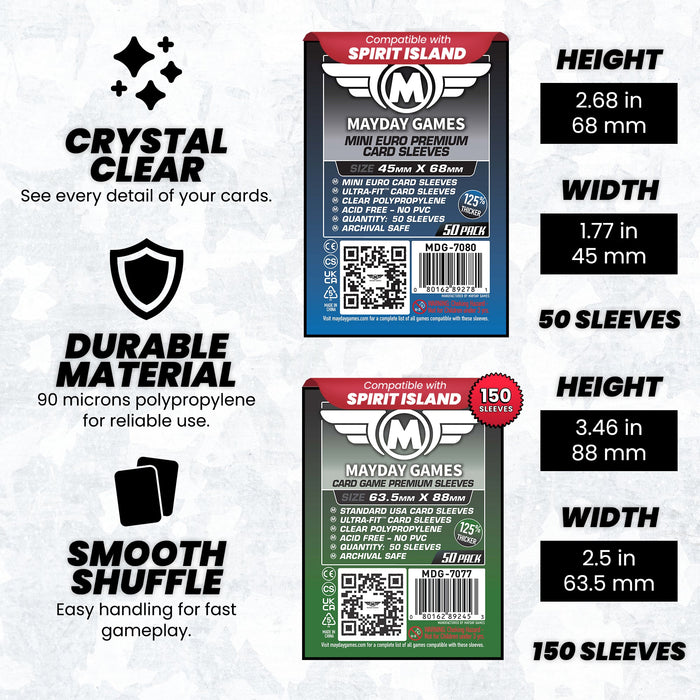 "Spirit Island" Compatible  Card Sleeve Bundle - for just $11.50! 