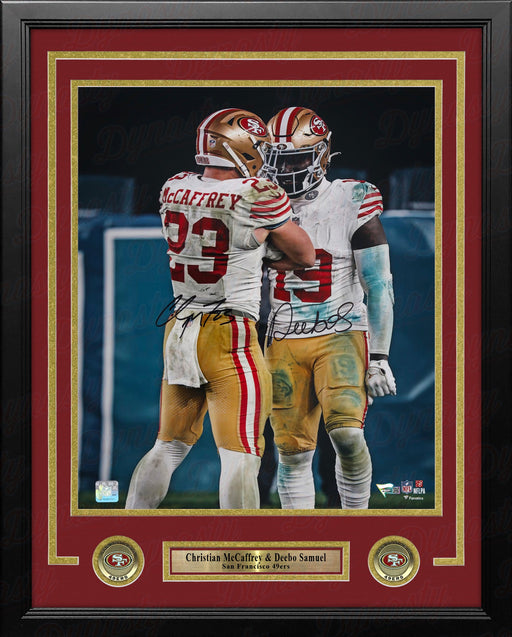 Christian McCaffrey & Deebo Samuel San Francisco 49ers Autographed 16" x 20" Framed Football Photo - for just $449.99! 