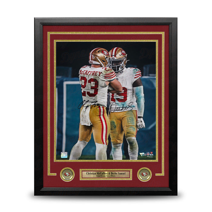 Christian McCaffrey & Deebo Samuel San Francisco 49ers Autographed 16" x 20" Framed Football Photo - for just $449.99! 