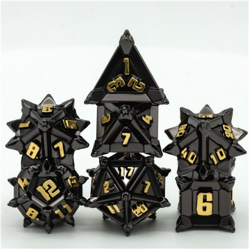 Warrior's Flail: Medieval - Metal RPG Dice Set - for just $44.99! 