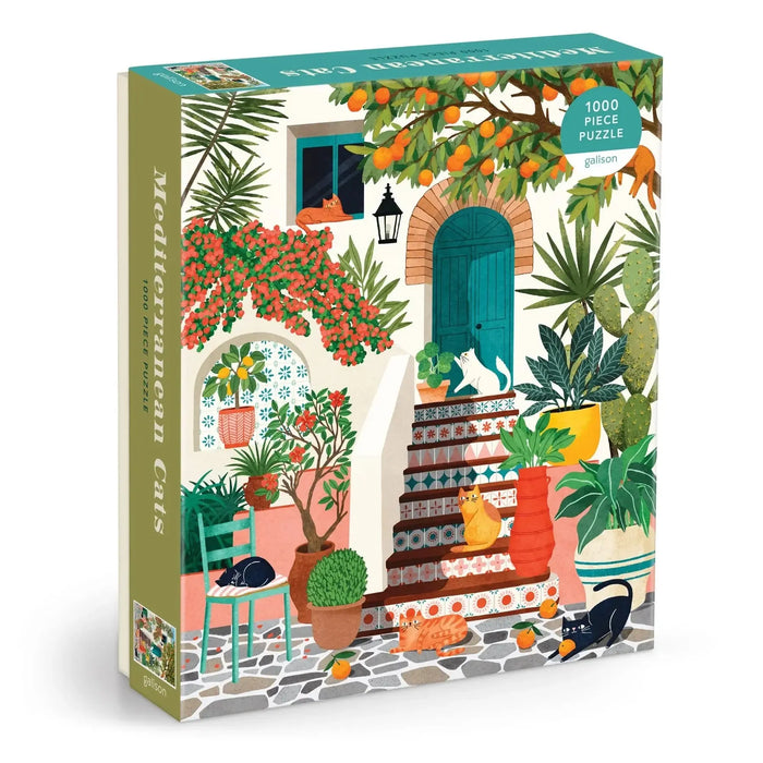 Mediterranean Cats 1000 Piece Jigsaw Puzzle Galison - for just $19.99! 