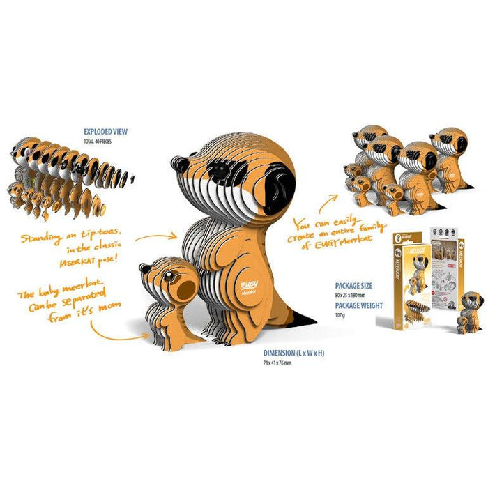 Meerkat 3D Cardboard Model Kit Eugy - for just $11.99! 