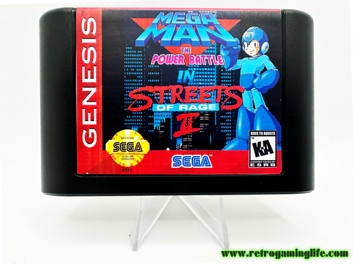 MEGA MAN: THE POWER BATTLE in STREETS OF RAGE II Sega Genesis Repro Cart - for just $19.99! 