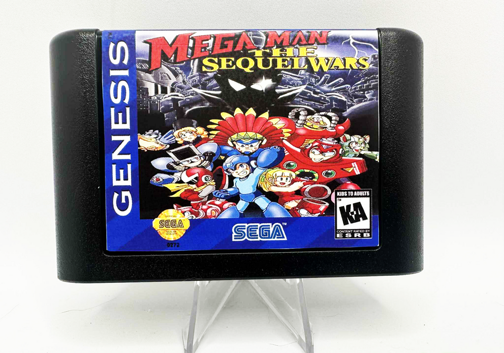 Mega Man the Sequel Wars Sega Genesis Reproduction Video Game Cart - for just $29.99! 