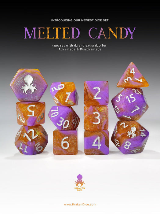 Kraken Dice Melted Candy 12 pc Dice Set - for just $11.99! 