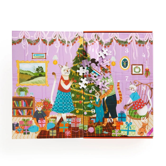 Meowy Christmas 12 Days of Puzzles 500 Piece Countdown Jigsaw Puzzle Galison - for just $29.99! 