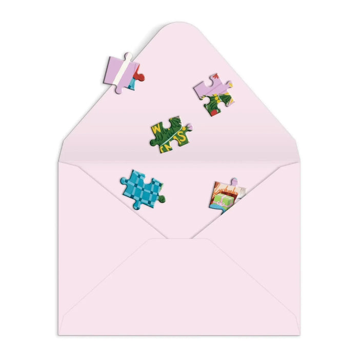 Meowy Christmas Greeting Card 60 Piece Jigsaw Puzzle Galison - for just $7.99! 