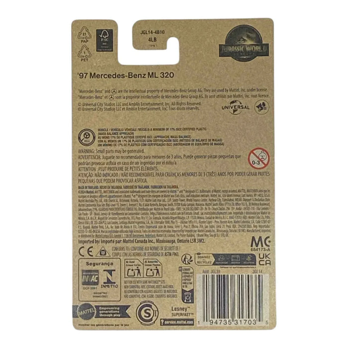Matchbox '97 Mercedes-Benz ML 320 - Jurassic World Rebirth Collection - for just $3.99! 