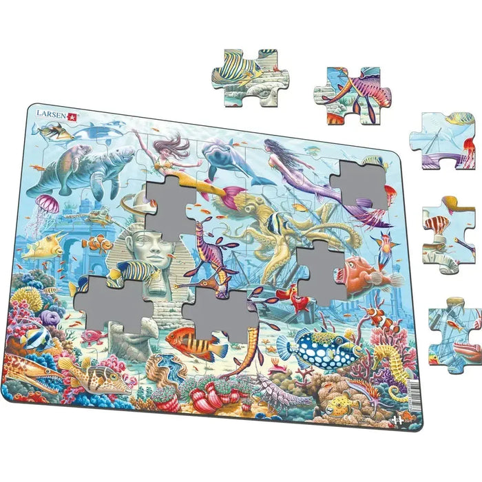 Mermaids in Sunken City 35 Piece Tray Jigsaw Puzzle Larsen - for just $11.99! 
