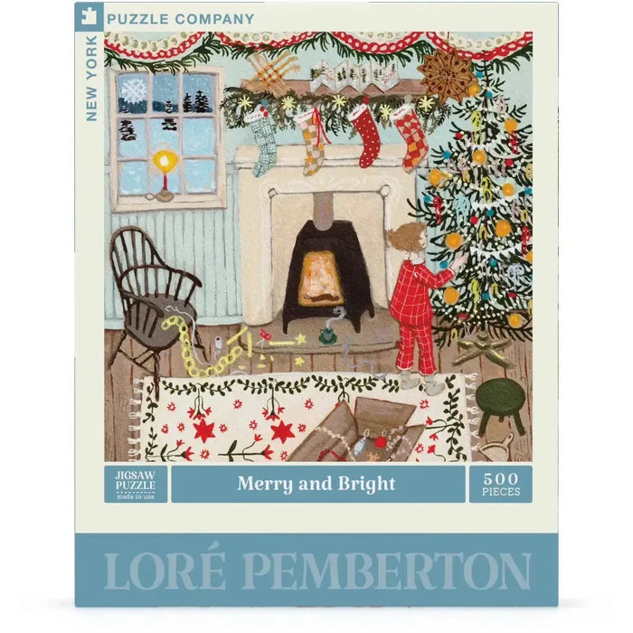 Merry & Bright by Loré Pemberton 500 Piece Jigsaw Puzzle NYPC - for just $26.99! 