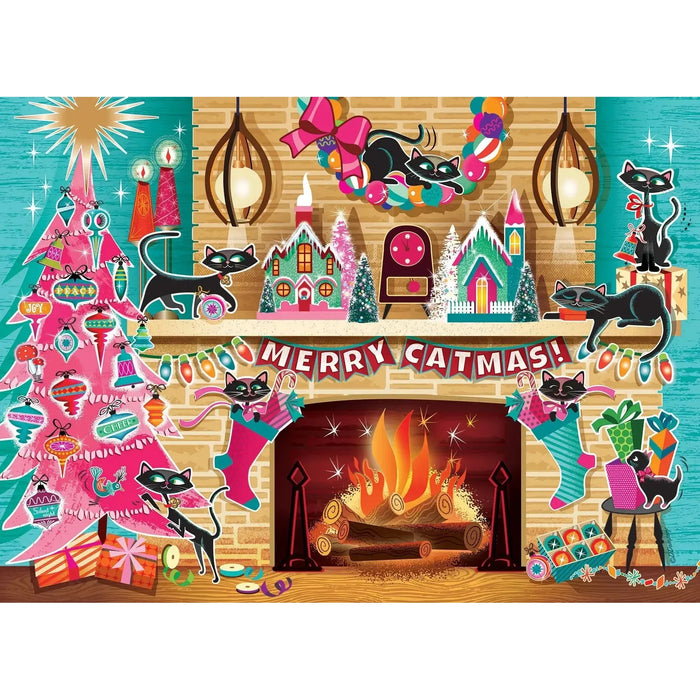 Merry Catmas 500 Piece Jigsaw Puzzle Cobble Hill - for just $17.99! 
