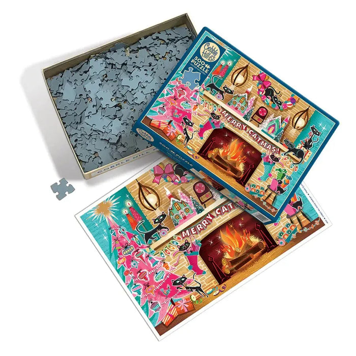 Merry Catmas 500 Piece Jigsaw Puzzle Cobble Hill - for just $17.99! 