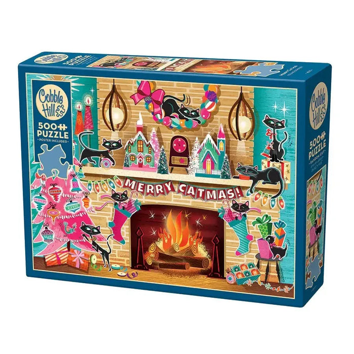 Merry Catmas 500 Piece Jigsaw Puzzle Cobble Hill - for just $17.99! 