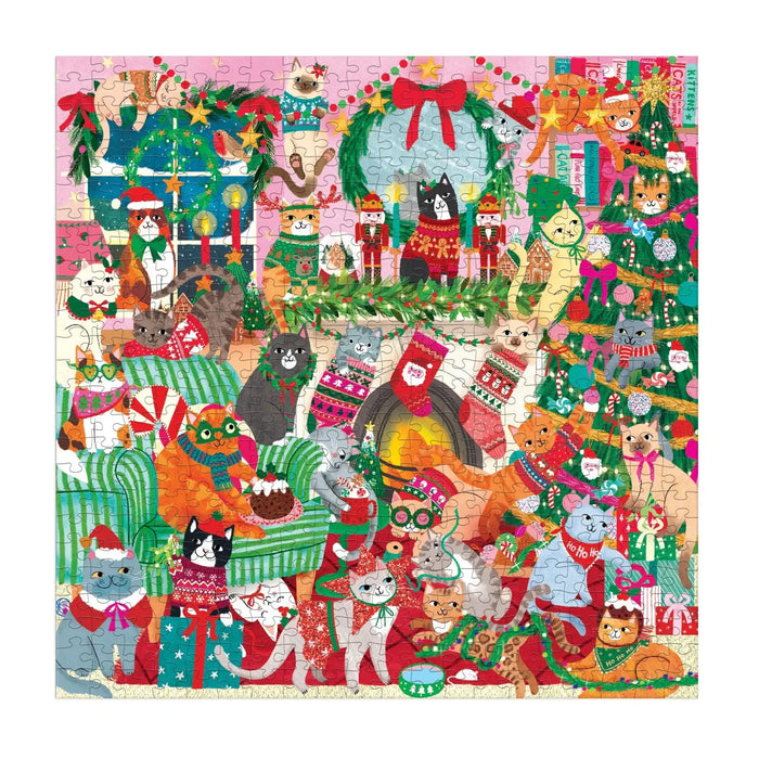 Merry Catmas 500 Piece Jigsaw Puzzle Mudpuppy - for just $17.99! 