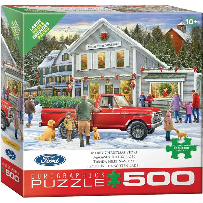 Merry Christmas Store 500 Piece Jigsaw Puzzle Eurographics - for just $17.99! 