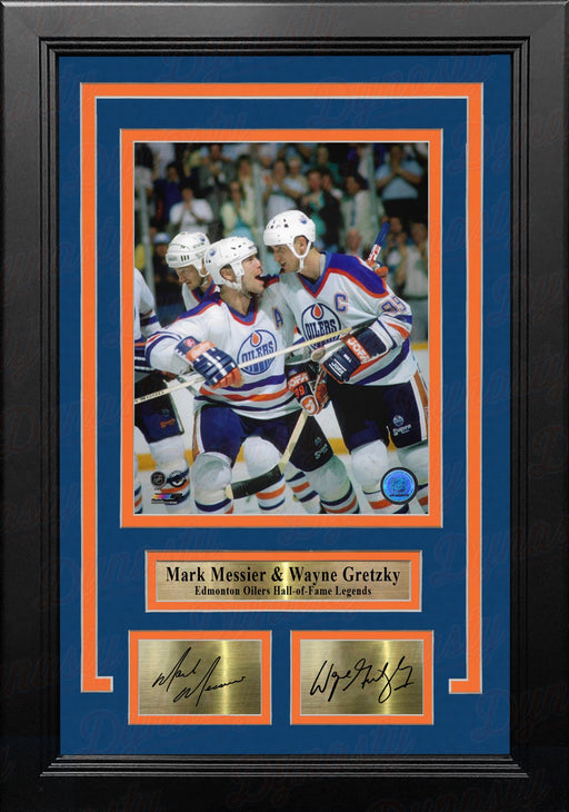 Mark Messier & Wayne Gretzky Edmonton Oilers 8" x 10" Framed Hockey Photo with Engraved Autographs - for just $79.99! 