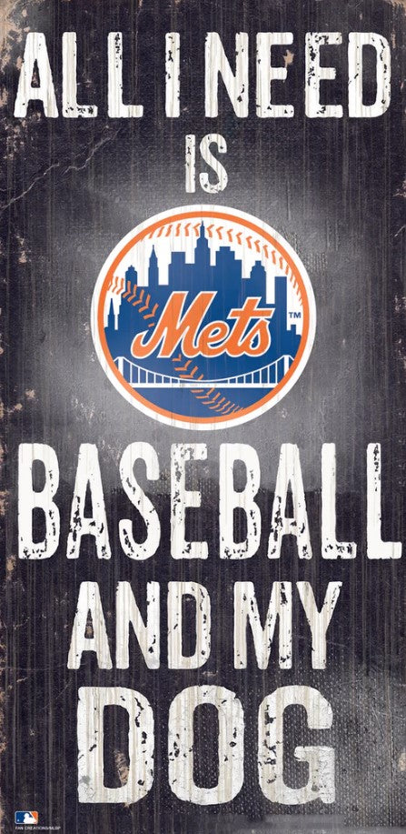 New York Mets Baseball and My Dog Wooden Sign - for just $12.99! 