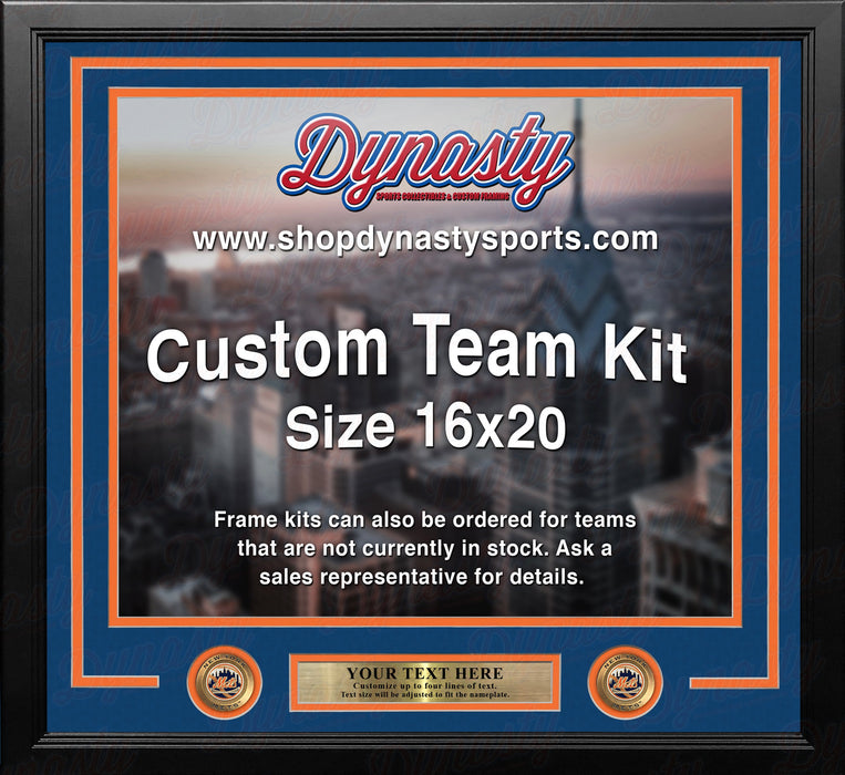 New York Mets Custom MLB Baseball 16x20 Picture Frame Kit (Multiple Colors) - for just $49.99! 