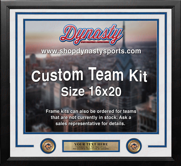 New York Mets Custom MLB Baseball 16x20 Picture Frame Kit (Multiple Colors) - for just $49.99! 