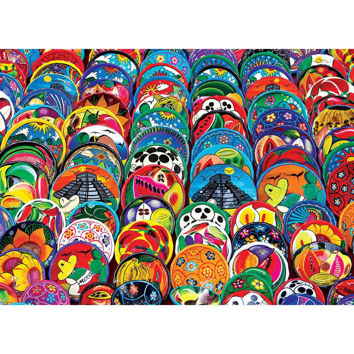 Mexican Ceramic Plates 1000 Piece Jigsaw Puzzle Eurographics - for just $19.99! 