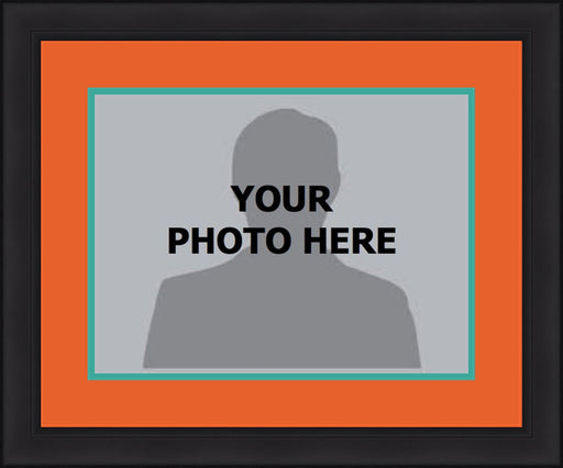 MLB Baseball Photo Picture Frame Kit - Miami Marlins (Orange Matting, Teal Trim) - for just $29.99! 