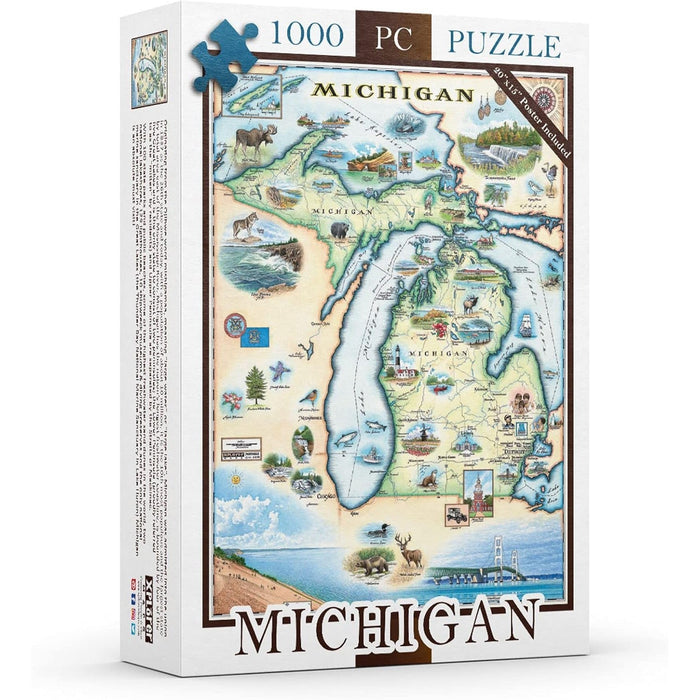 Michigan 1000 Piece Jigsaw Puzzle Xplorer Maps - for just $24.99! 