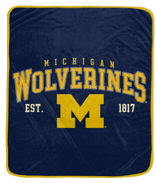 Michigan Wolverines 50" x 60" Vintage Arch Block Blanket - for just $24.99! 