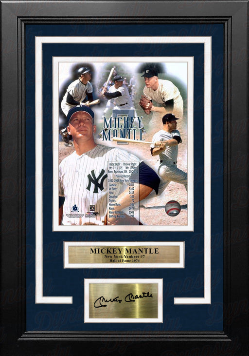 Mickey Mantle Stat Collage New York Yankees 8" x 10" Framed Baseball Photo with Engraved Autograph - for just $79.99! 