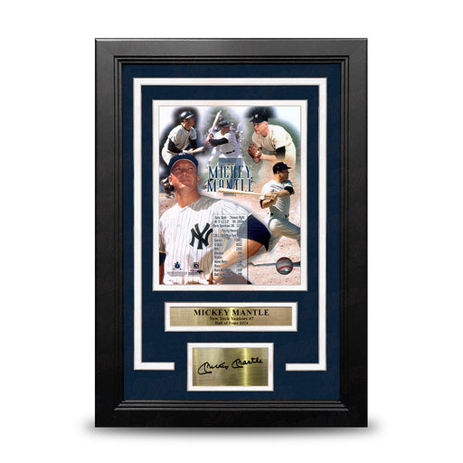 Mickey Mantle Stat Collage New York Yankees 8" x 10" Framed Baseball Photo with Engraved Autograph - for just $79.99! 