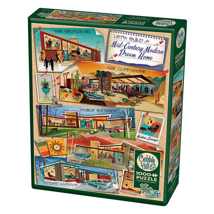 Mid-Century Modern Dream Home 1000 Piece Jigsaw Puzzle Cobble Hill - for just $19.99! 