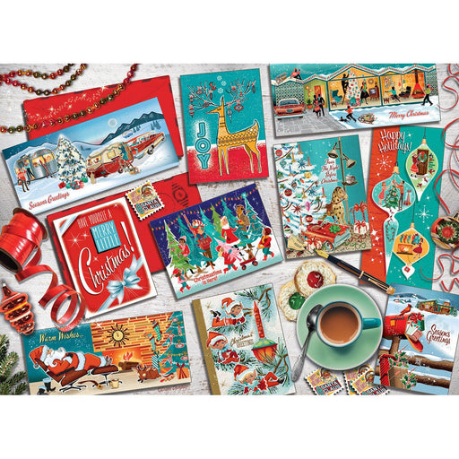 Mid Mod Season's Greetings 1000 Piece Jigsaw Puzzle Cobble Hill - for just $19.99! 