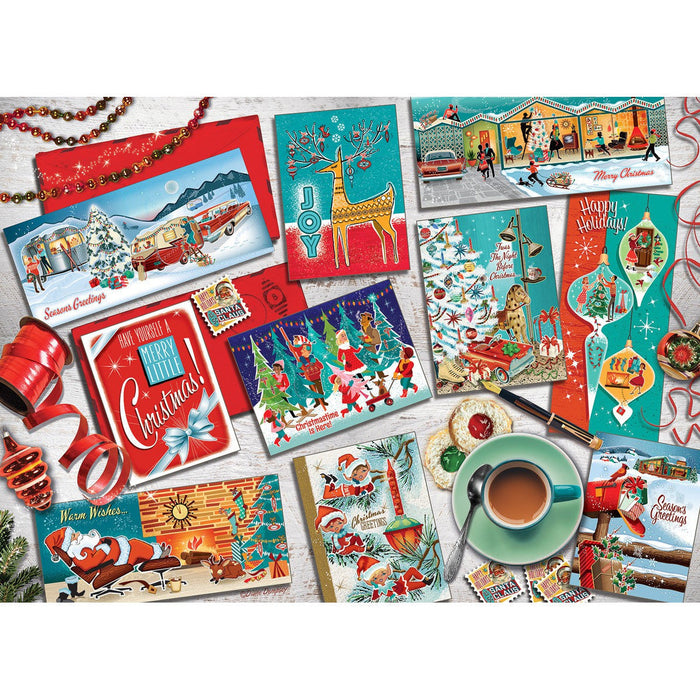 Mid Mod Season's Greetings 1000 Piece Jigsaw Puzzle Cobble Hill - for just $19.99! 