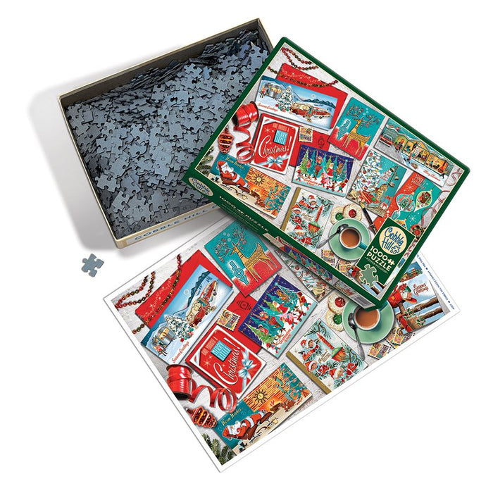 Mid Mod Season's Greetings 1000 Piece Jigsaw Puzzle Cobble Hill - for just $19.99! 