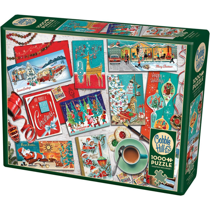 Mid Mod Season's Greetings 1000 Piece Jigsaw Puzzle Cobble Hill - for just $19.99! 