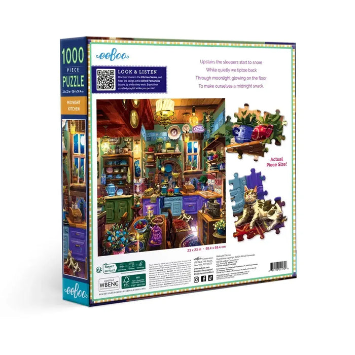 Midnight Kitchen 1000 Piece Jigsaw Puzzle eeBoo - for just $26.99! 