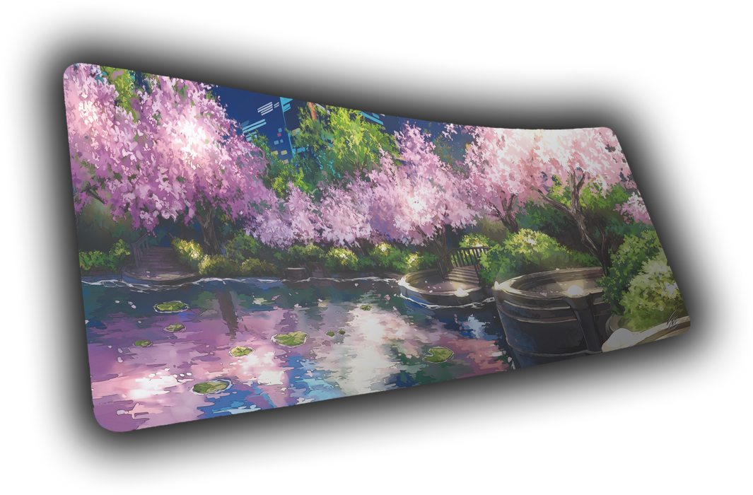 "Midnight Petals" — Cherry Blossom Deskmat - for just $49.95! 