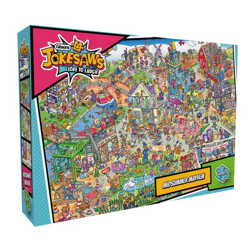 Midsummer Mayhem "Jokesaw" 1000 Piece Jigsaw Puzzle Gibsons - for just $24.99! 