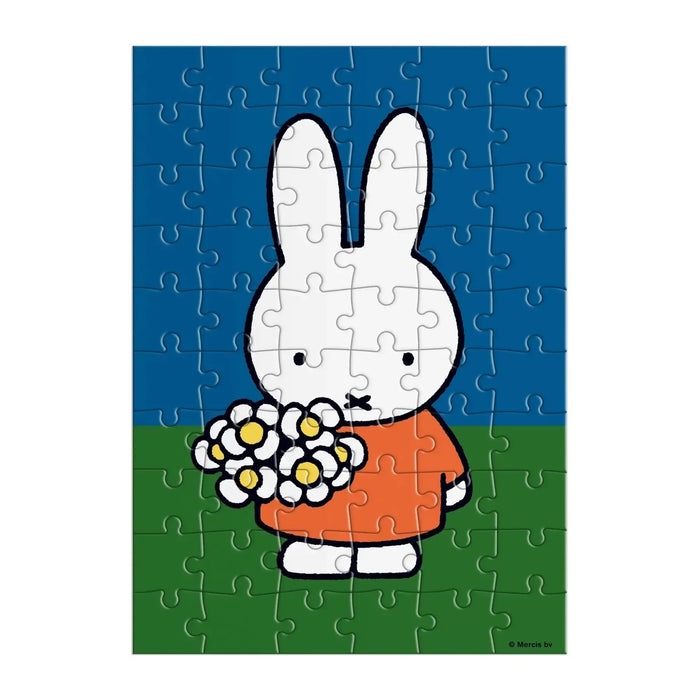 Miffy with Flowers Greeting Card 60 Piece Jigsaw Puzzle Galison - for just $7.99! 