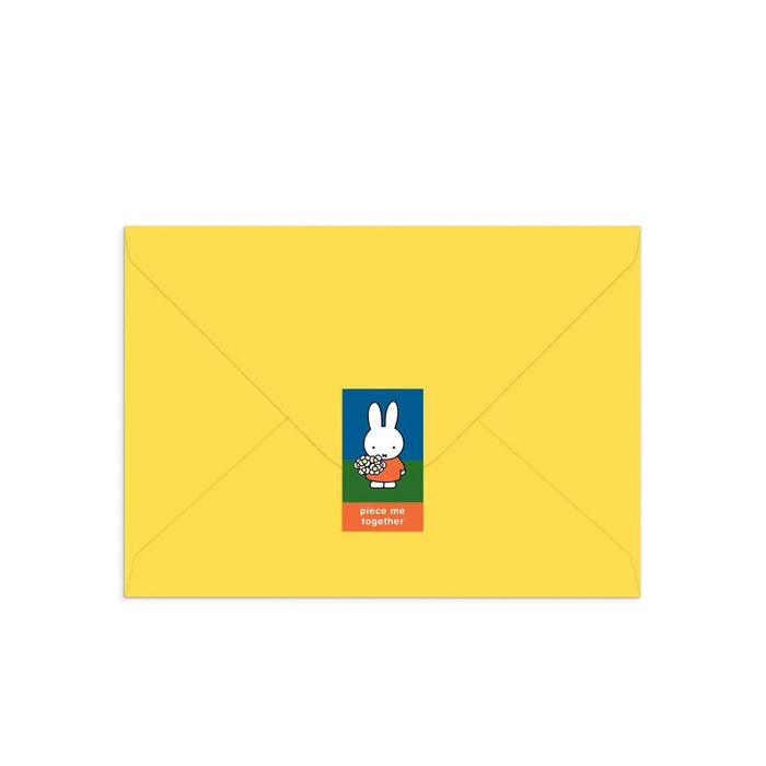 Miffy with Flowers Greeting Card 60 Piece Jigsaw Puzzle Galison - for just $7.99! 