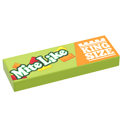 Mite Like Candy (King Size) - B3 Customs Printed 1x3 Tile made using LEGO parts - Premium  - Just $1.50! Shop now at Retro Gaming of Denver