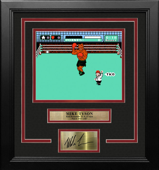 Mike Tyson Punch-Out!! 8" x 10" Framed Video Game Boxing Photo with Engraved Autograph - for just $79.99! 