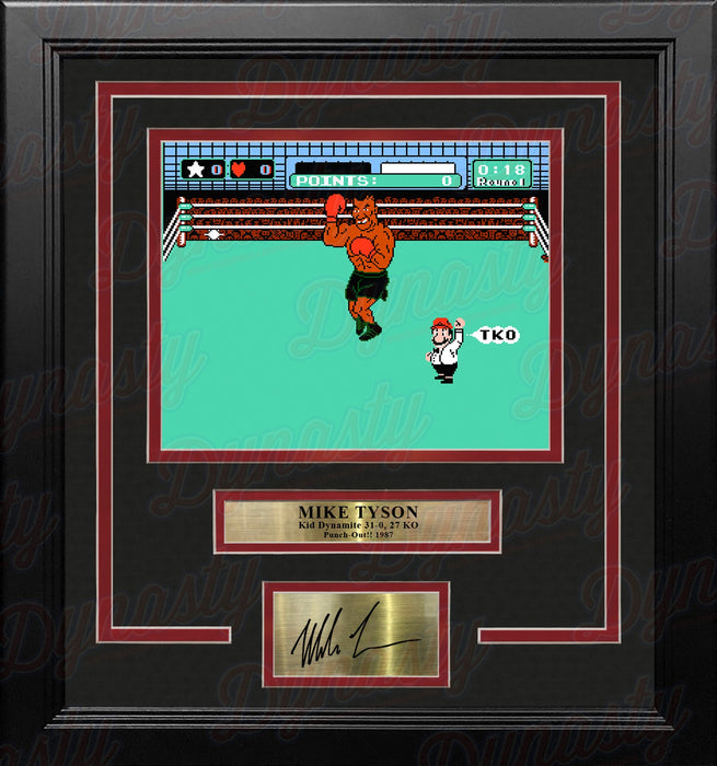 Mike Tyson Punch-Out!! 8" x 10" Framed Video Game Boxing Photo with Engraved Autograph - for just $79.99! 